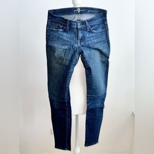 7 For All Mankind Gwenevere Cropped Skinny Jeans Size 25
